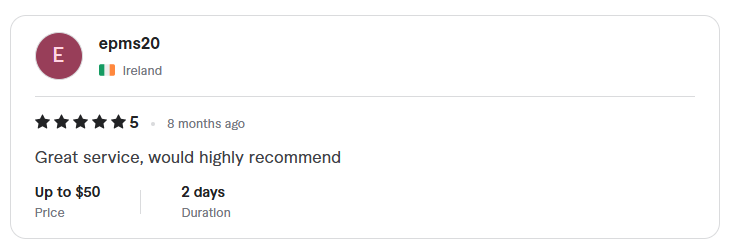 Fiverr Review 5
